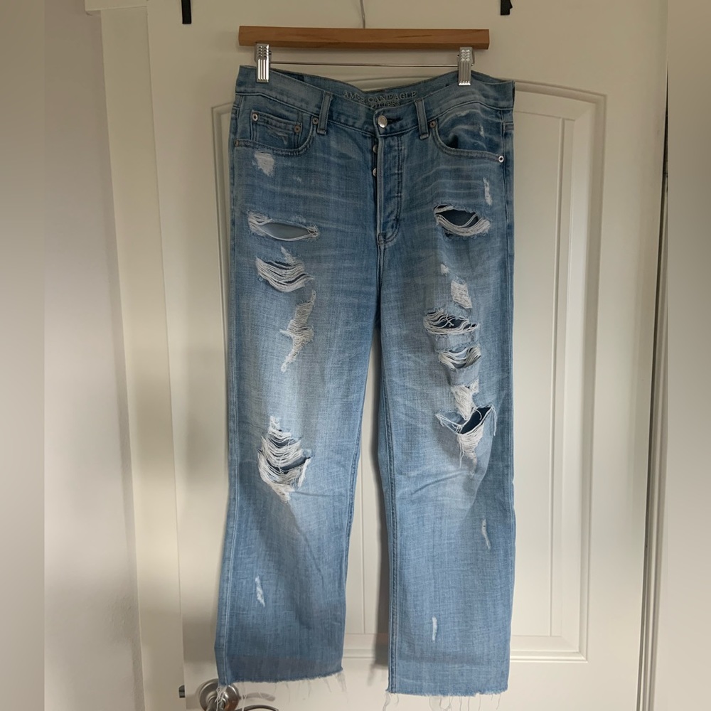 American Eagle Distressed Boyfriend Cut Jeans